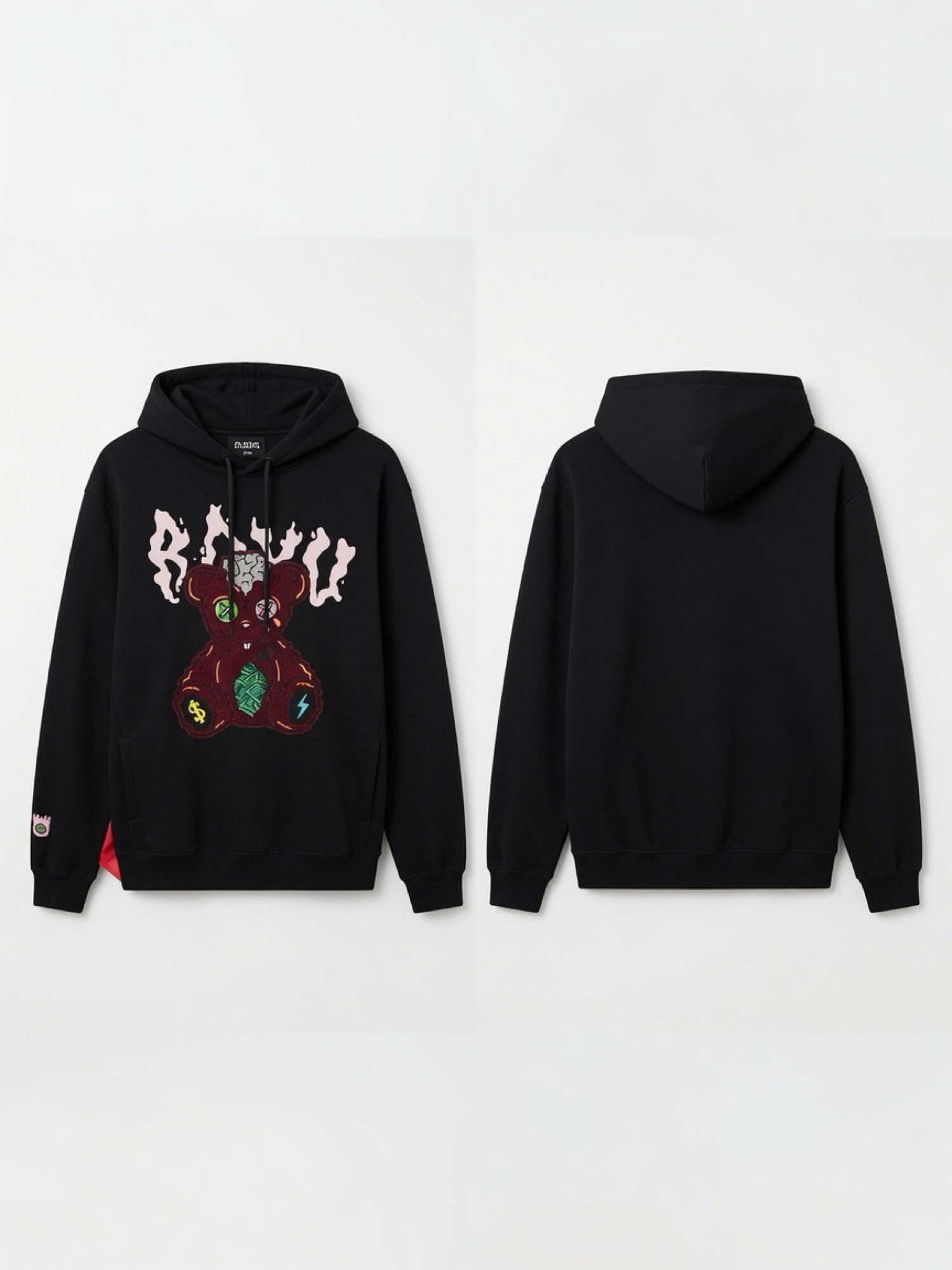 Bear Embroidered Hoodie